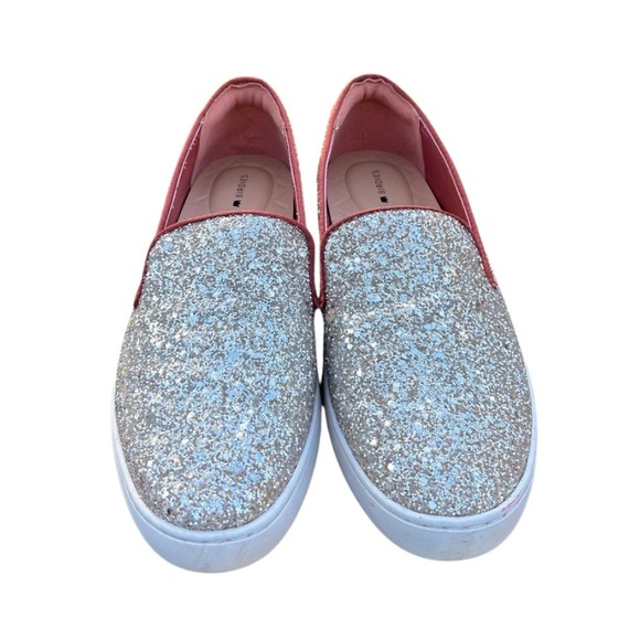 Birdies Glitter Slip On Sneakers Rose Gold Sparkle Comfort Shoes Women - Picture 6 of 12